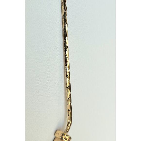 Monet Etruscan Cobra Chain Vintage 2 Rams Heads Signed 1970s - Picture 6 of 10